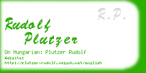 rudolf plutzer business card